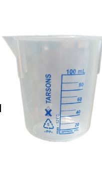 Plastic TRASON Beaker Transparent for Lab Kitchen 100ML
