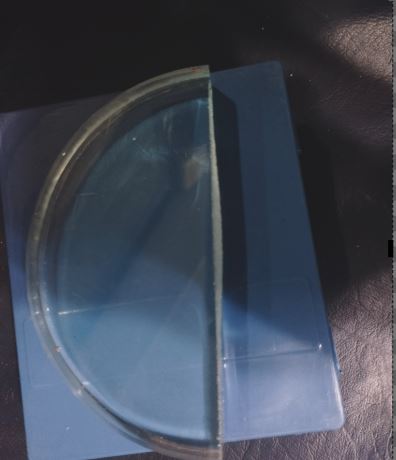 High Premium Quality D-Shaped Glass Slab/ Transparent and Refractive Glass Slab.