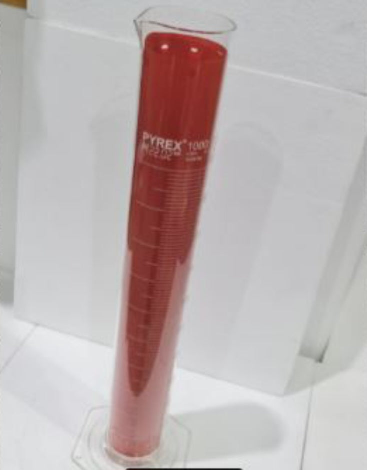 Pyrex Single Metric Measuring Cylinder, Lab Glassware 1000ml, Made of Borosilicate In UK