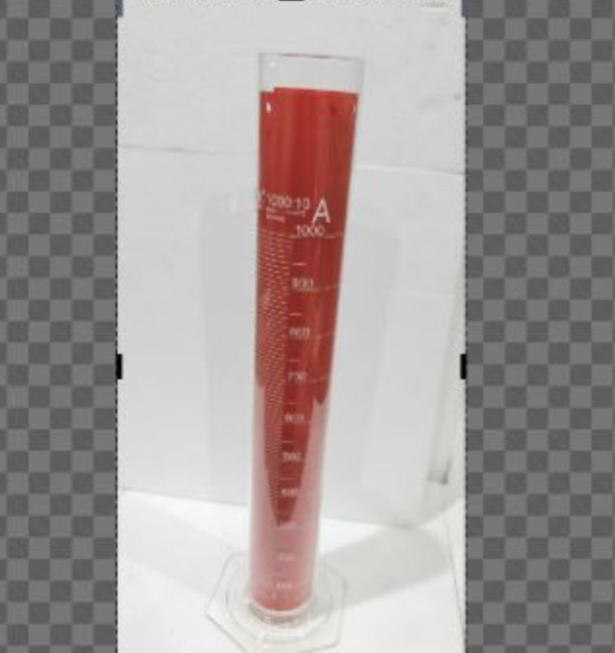 Pyrex Single Metric Measuring Cylinder, Lab Glassware 1000ml, Made of Borosilicate In UK