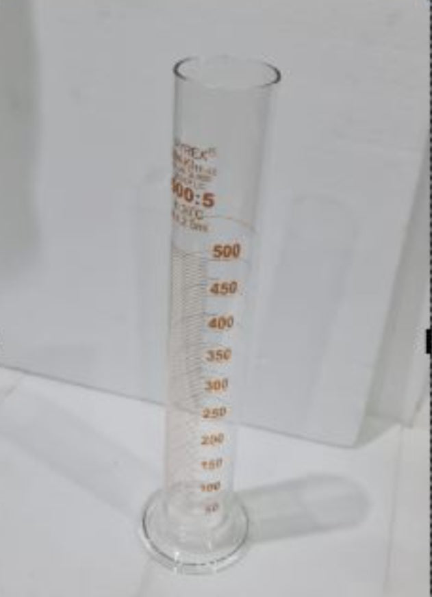 Thick Glass Graduated Measuring Cylinder, Borosilicate 3.3, Hexagonal Base 500 Ml For Laboratory Use, Made In China