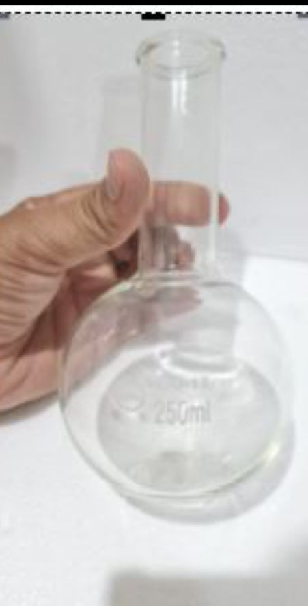 Stony Lab Single Neck Round Bottom Boiling Flask 250ml (GG-17), Standard Joint, Lab Supplies Glassware.