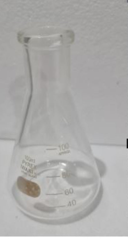 100ML Glass Erlenmeyer Flask, Narrow Mouth Graduated Conical Flask with Marking Spot,3.3 Borosilicate Glass Flask